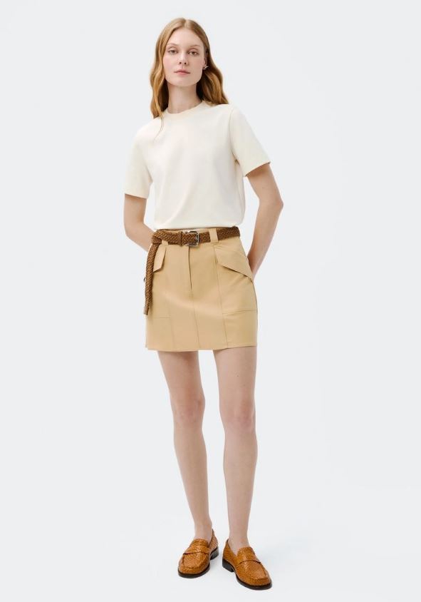 Blusa Hering Feminina Manga Curta Em Tricô Leve - Creme