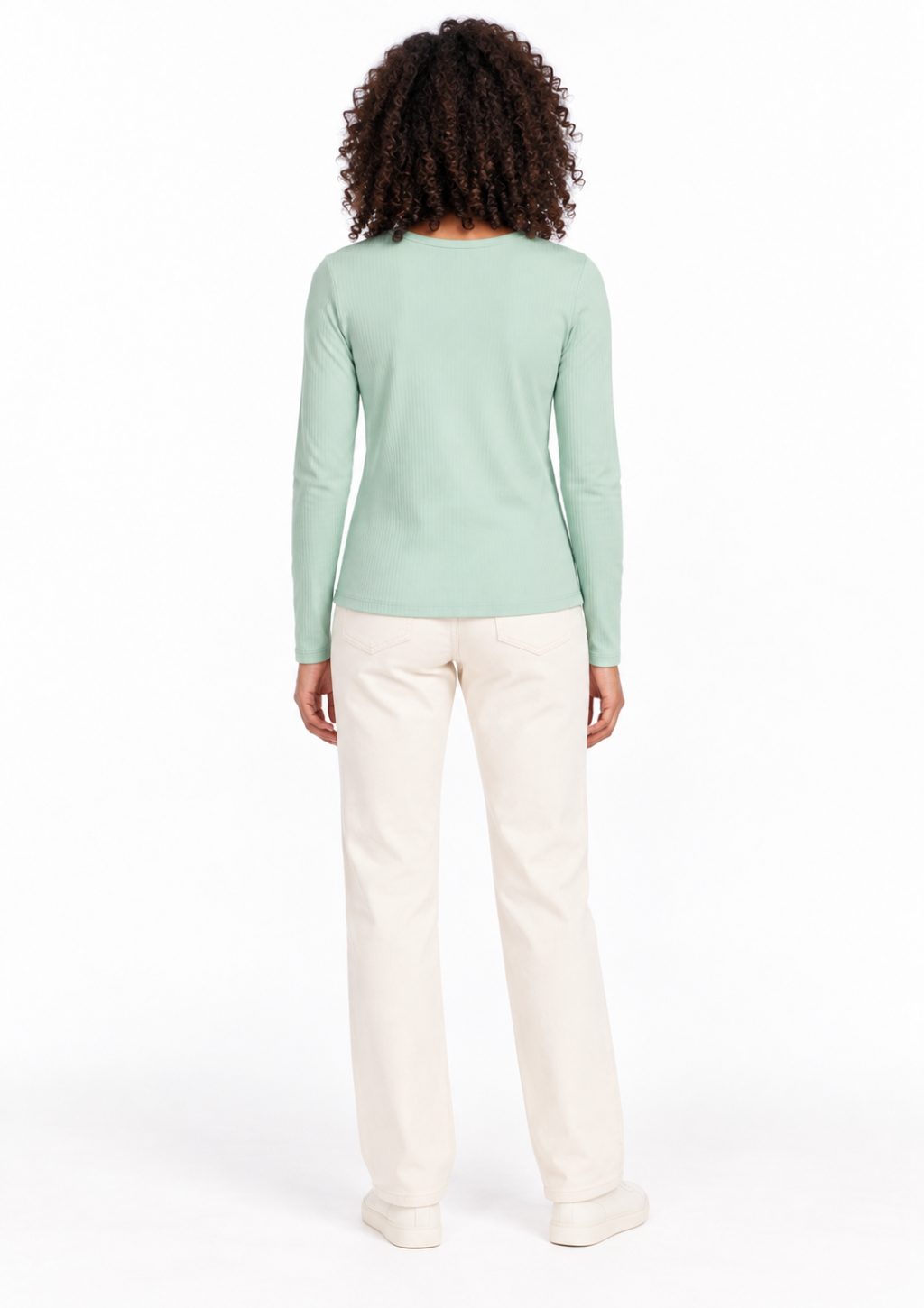 Blusa Térmica Malha Canelada Feminino DC Têxtil - Verde