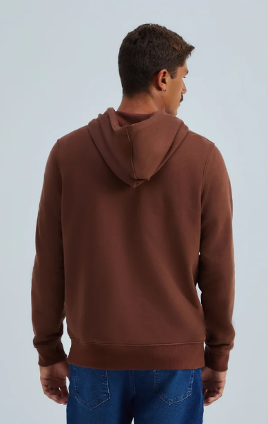 Jaqueta Moletom Peluciado Hering Masculina - Marrom