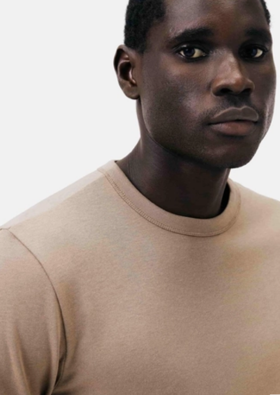 Camiseta Hering Algodão Peruano Masculina - Marrom