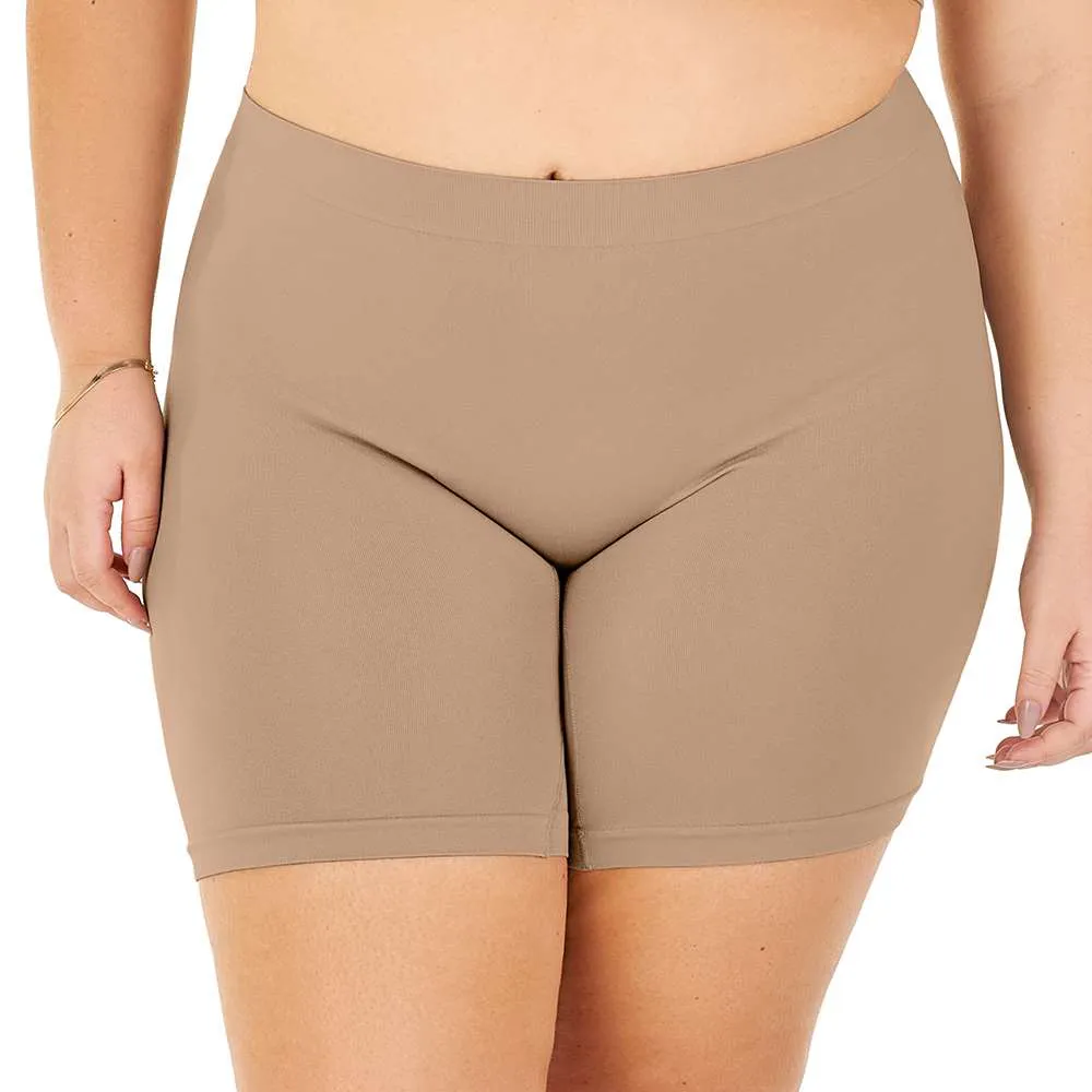 Bermuda Plus Size Anti-atrito sem Costura Zee Rucci - Bege