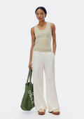 Calça Wide Leg Com Linho Feminino Hering - Bege
