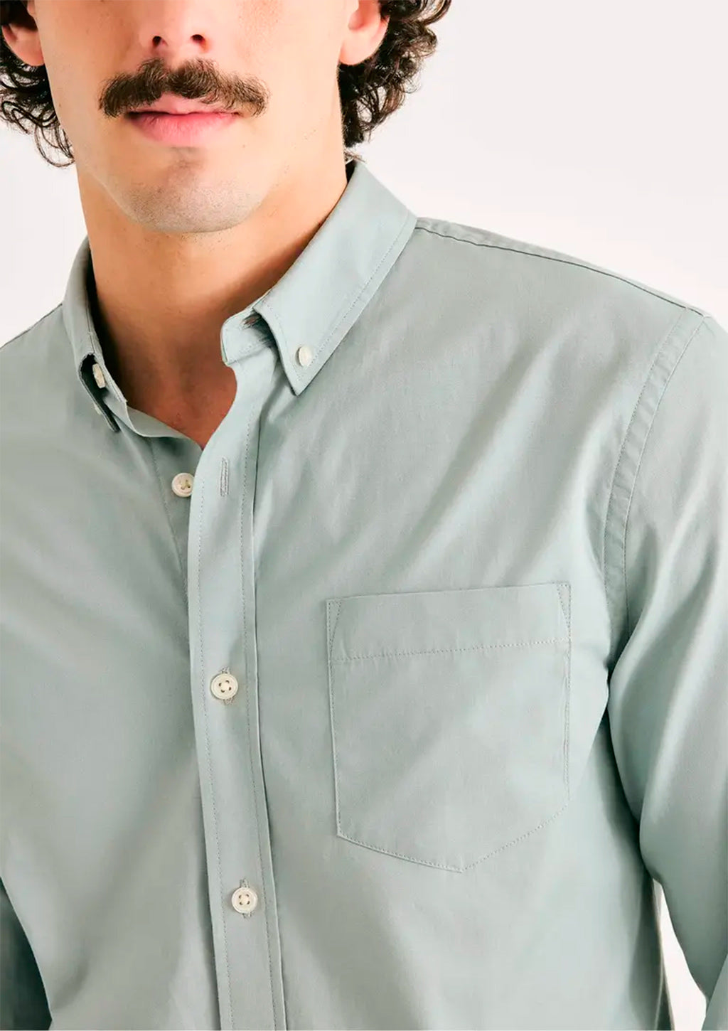 Camisa Manga Longa Slim Hering Básica Masculina - Azul