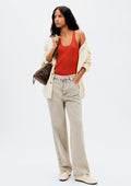 Regata Slim Em Tricô Leve Hering Feminino - Vermelho