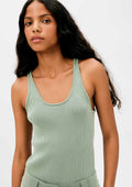 Regata Slim Hering Em Tricot Leve Feminino - Verde
