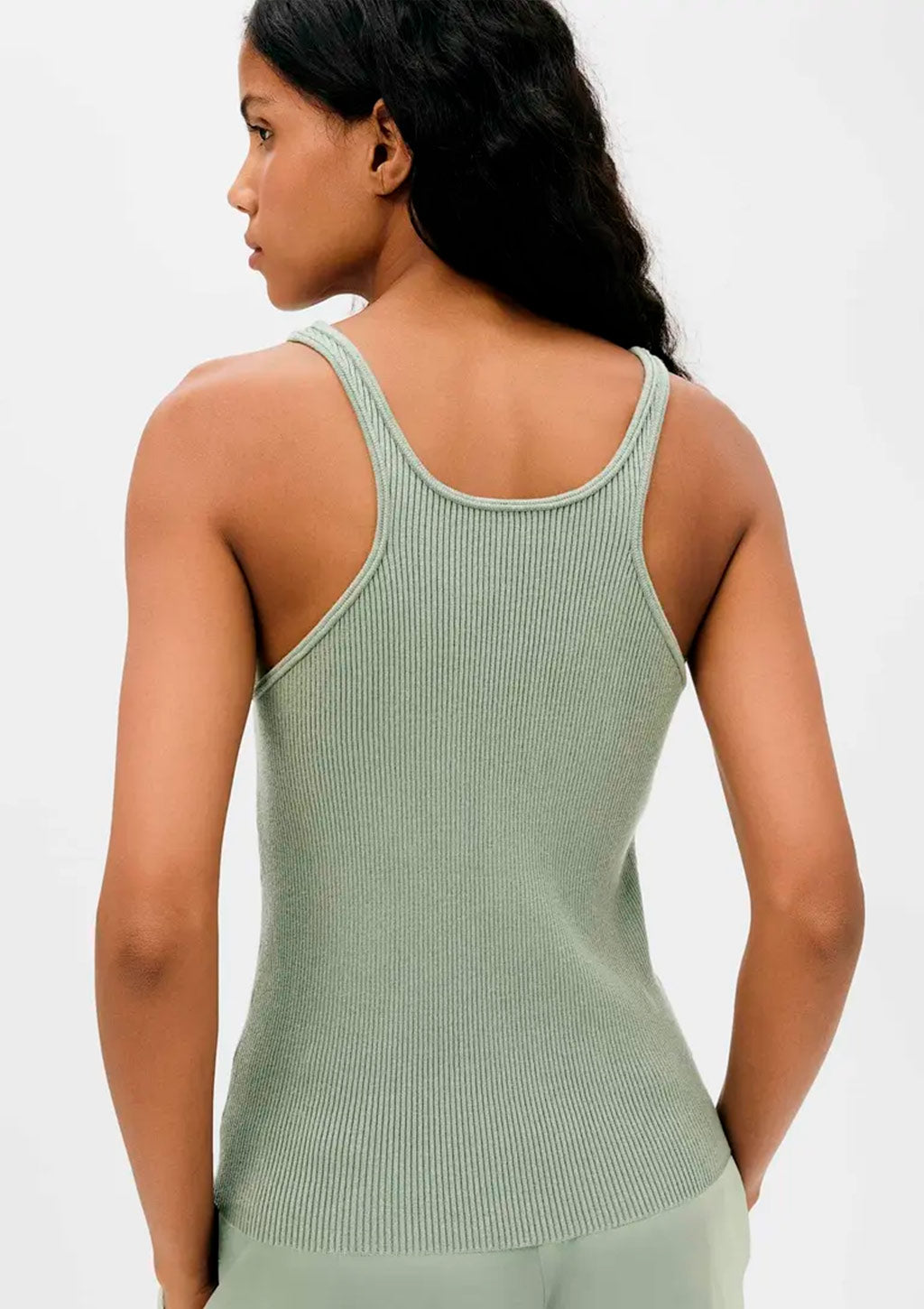 Regata Slim Hering Em Tricot Leve Feminino - Verde