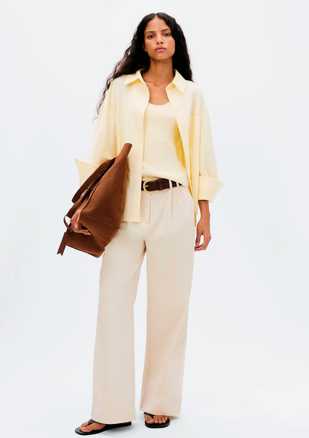 Camisa Manga Longa Com Bolso Hering Feminino - Amarelo