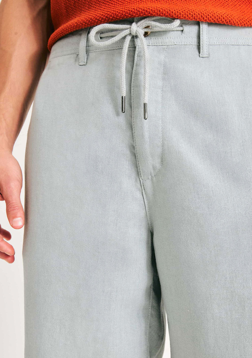 Bermuda Básica Chino Em Linho Hering Masculino - Azul