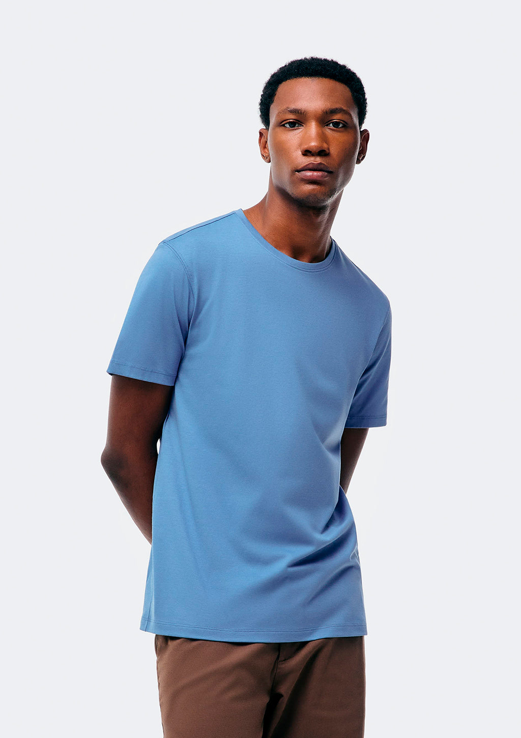 Camiseta Manga Curta Pima Hering Masculino - Azul