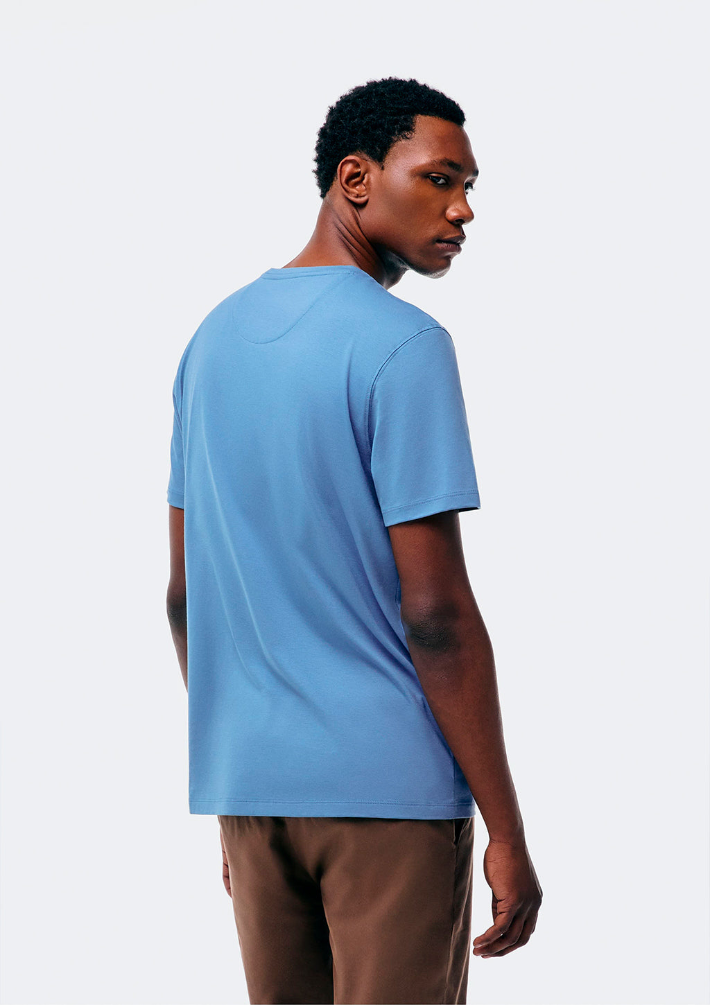 Camiseta Manga Curta Pima Hering Masculino - Azul