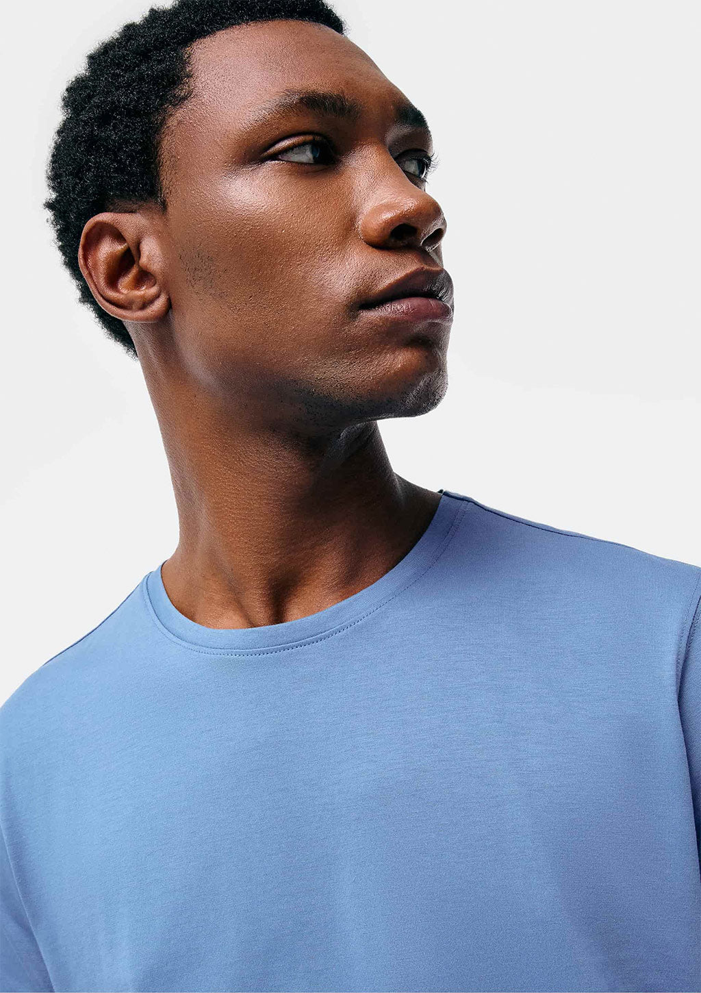 Camiseta Manga Curta Pima Hering Masculino - Azul