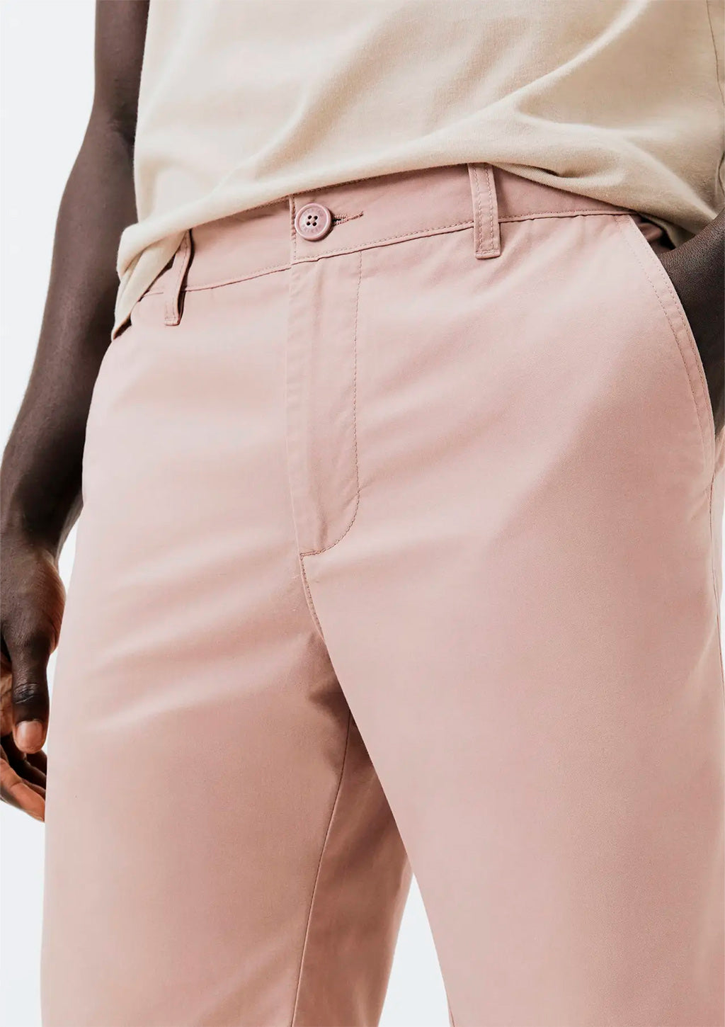 Bermuda Reta Chino Em Sarja Hering Masculina - Bege
