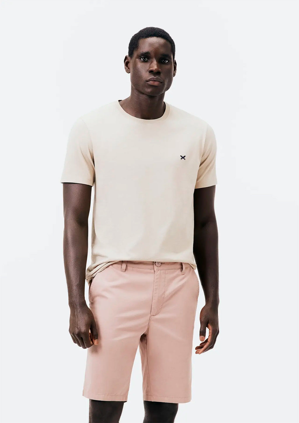 Bermuda Reta Chino Em Sarja Hering Masculina - Bege