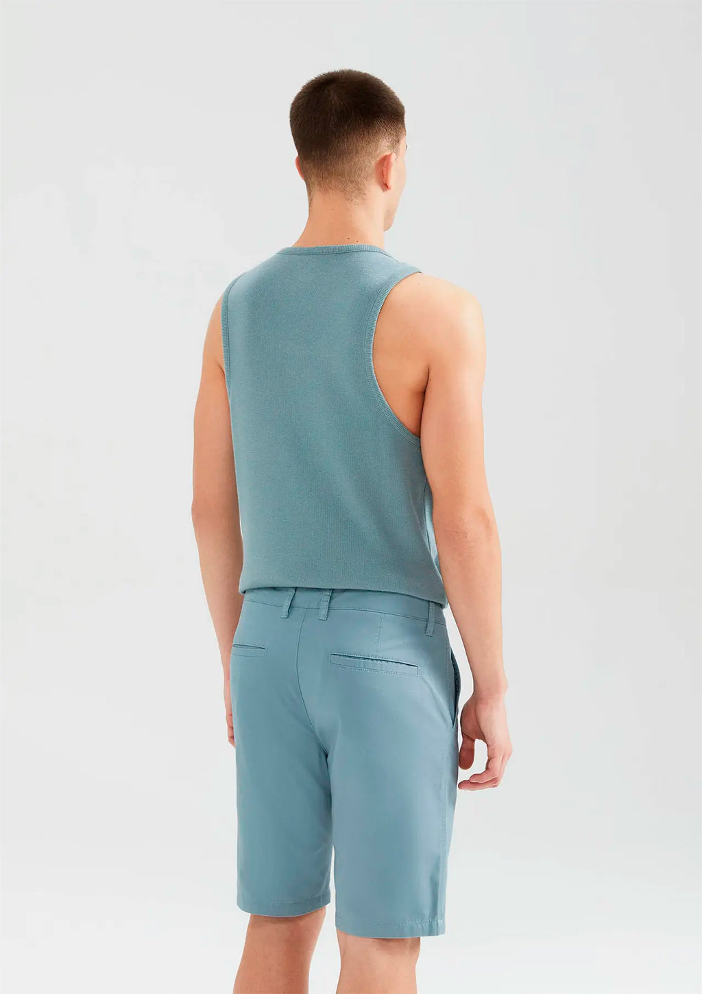 Bermuda Reta Chino Em Sarja Hering Masculina - Azul