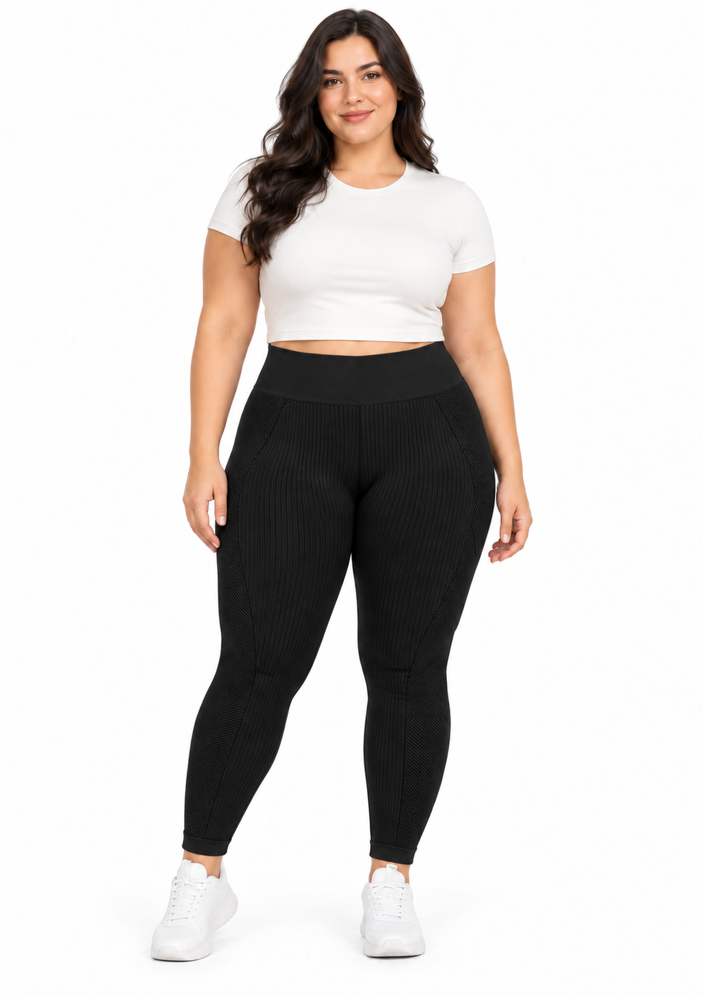 Calça Legging Fitness Sem Costura Plus Feminino Zee Rucci - Preto
