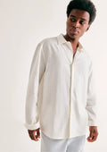 Camisa Manga Longa Slim Hering Com Linho Masculina - Branco