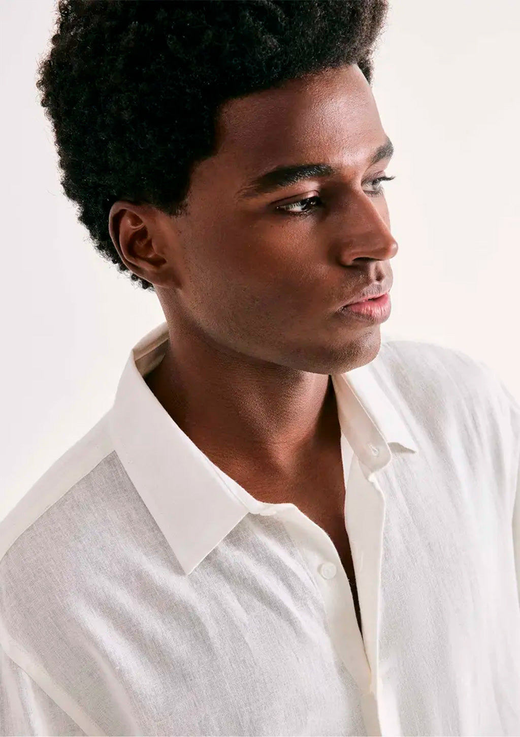 Camisa Manga Longa Slim Hering Com Linho Masculina - Branco