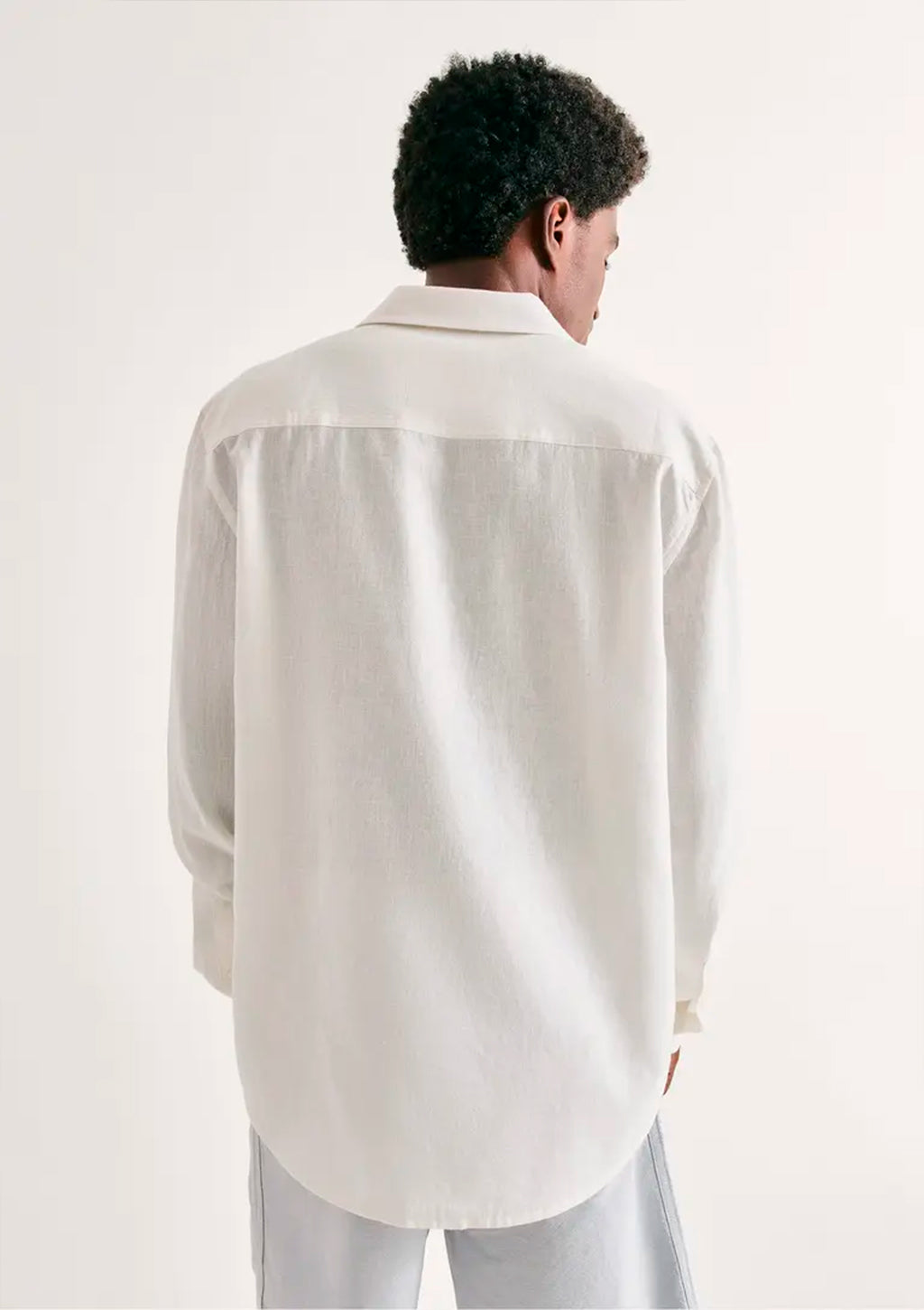 Camisa Manga Longa Slim Hering Com Linho Masculina - Branco