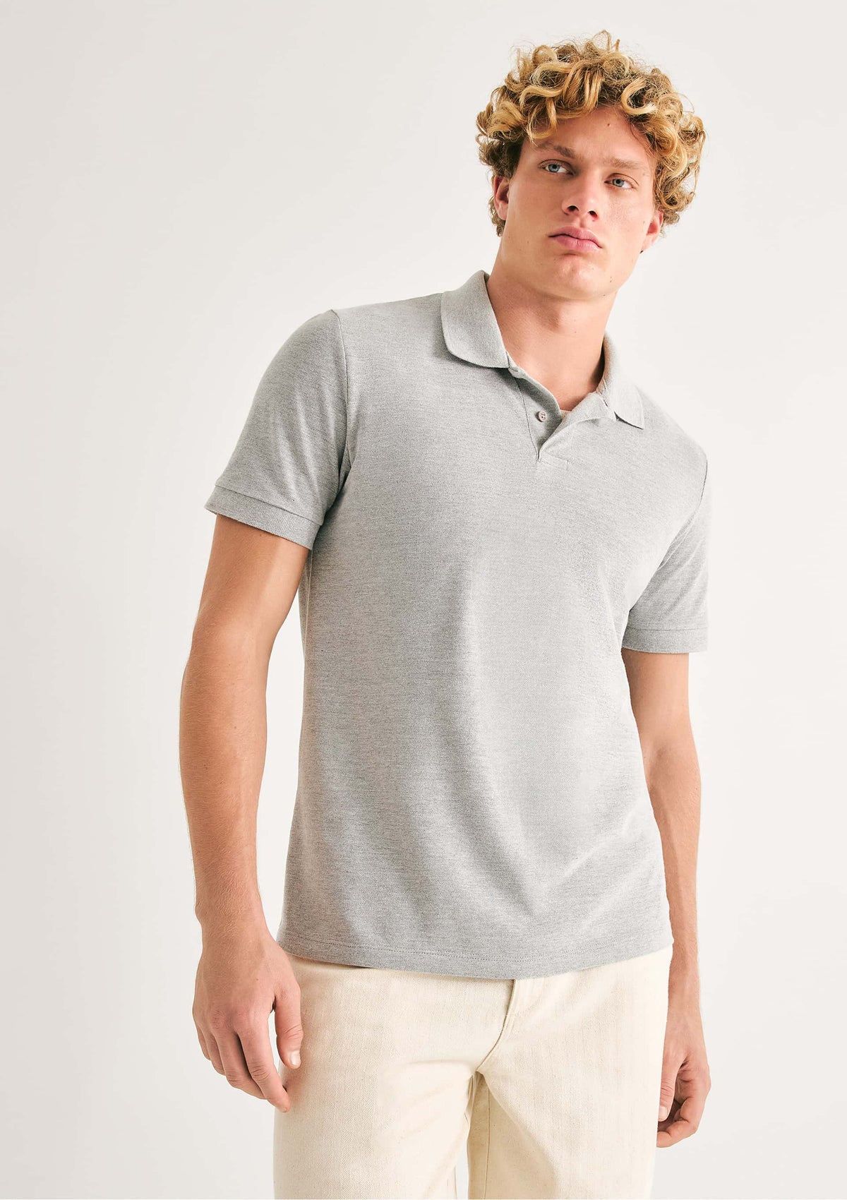 Camisa Polo Manga Curta Piquet Masculina Hering - Cinza