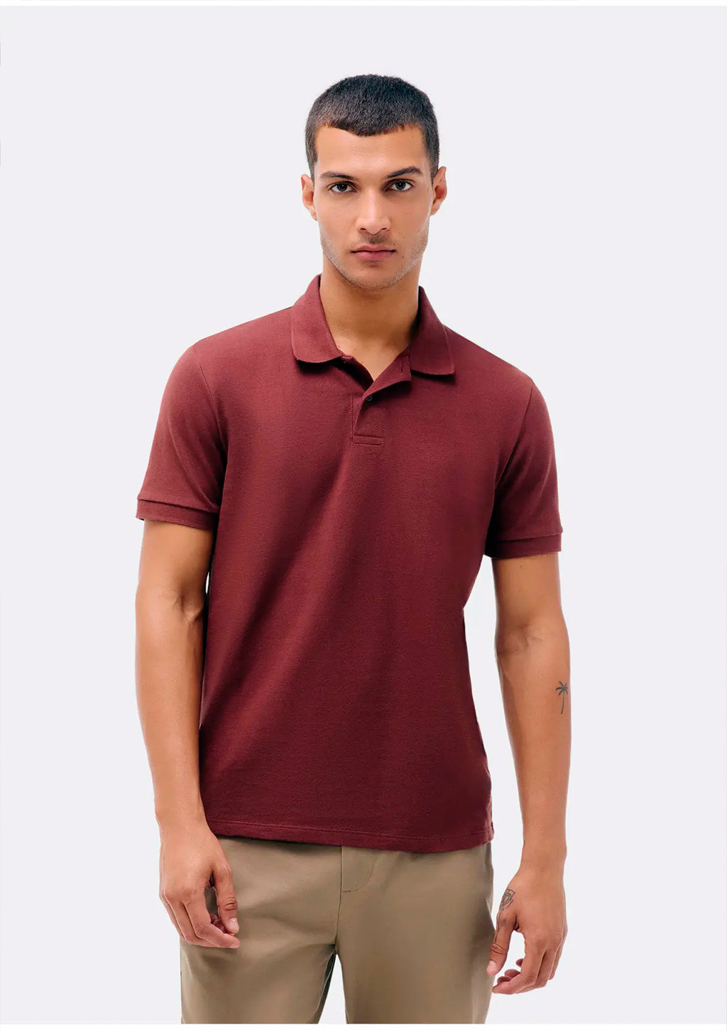 Camisa Polo Regular Em Piquet Hering Masculino - Vermelho