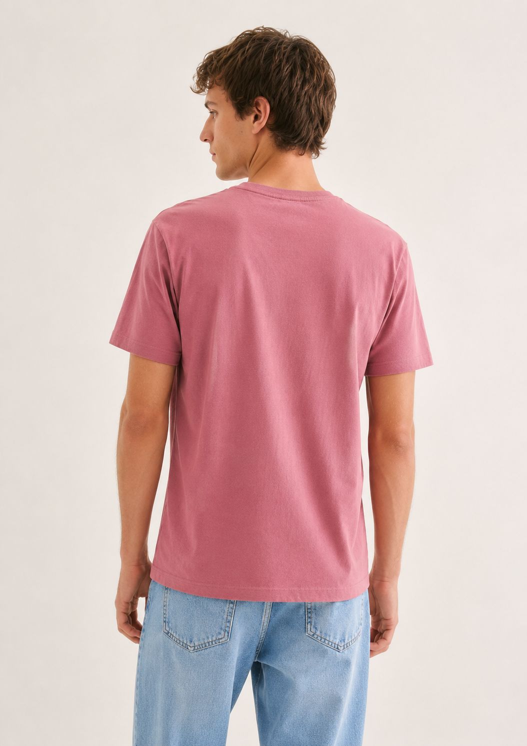 Camiseta Básica Masculina Manga Curta Regular World Hering - Rosa