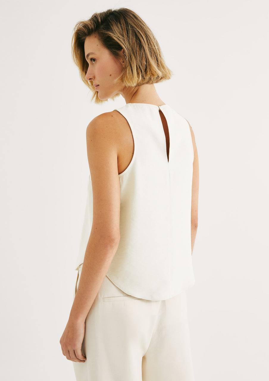 Regata Feminina Regular Halterneck Hering - Off White