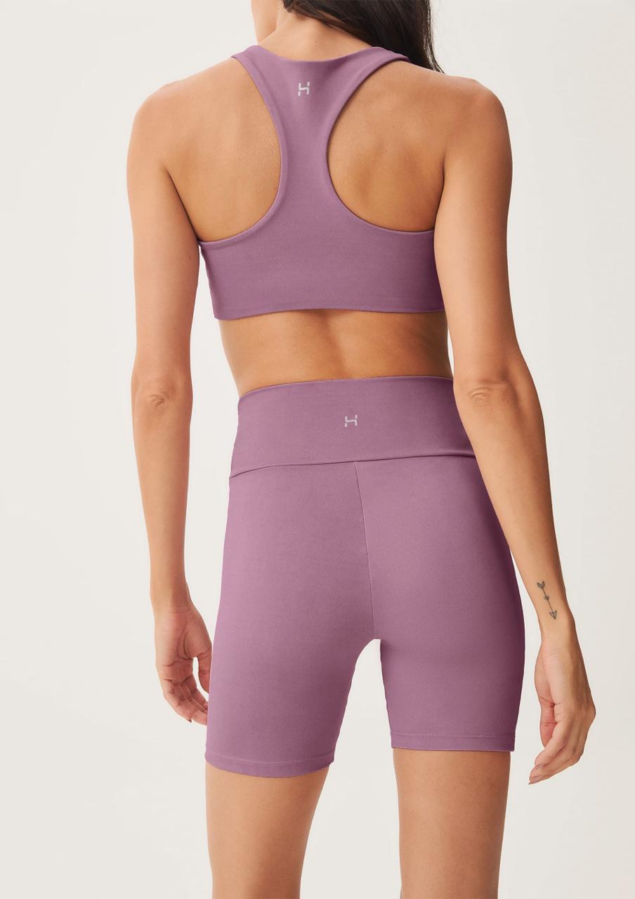 Bermuda Feminina Esportiva Biker Com Fio Lycra Hering - Roxo