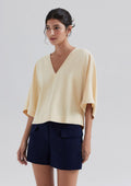 Blusa Feminina Em Viscolinho Hering - Creme