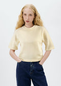 Blusa Feminina Meia Manga Em Tricô Hering - Creme