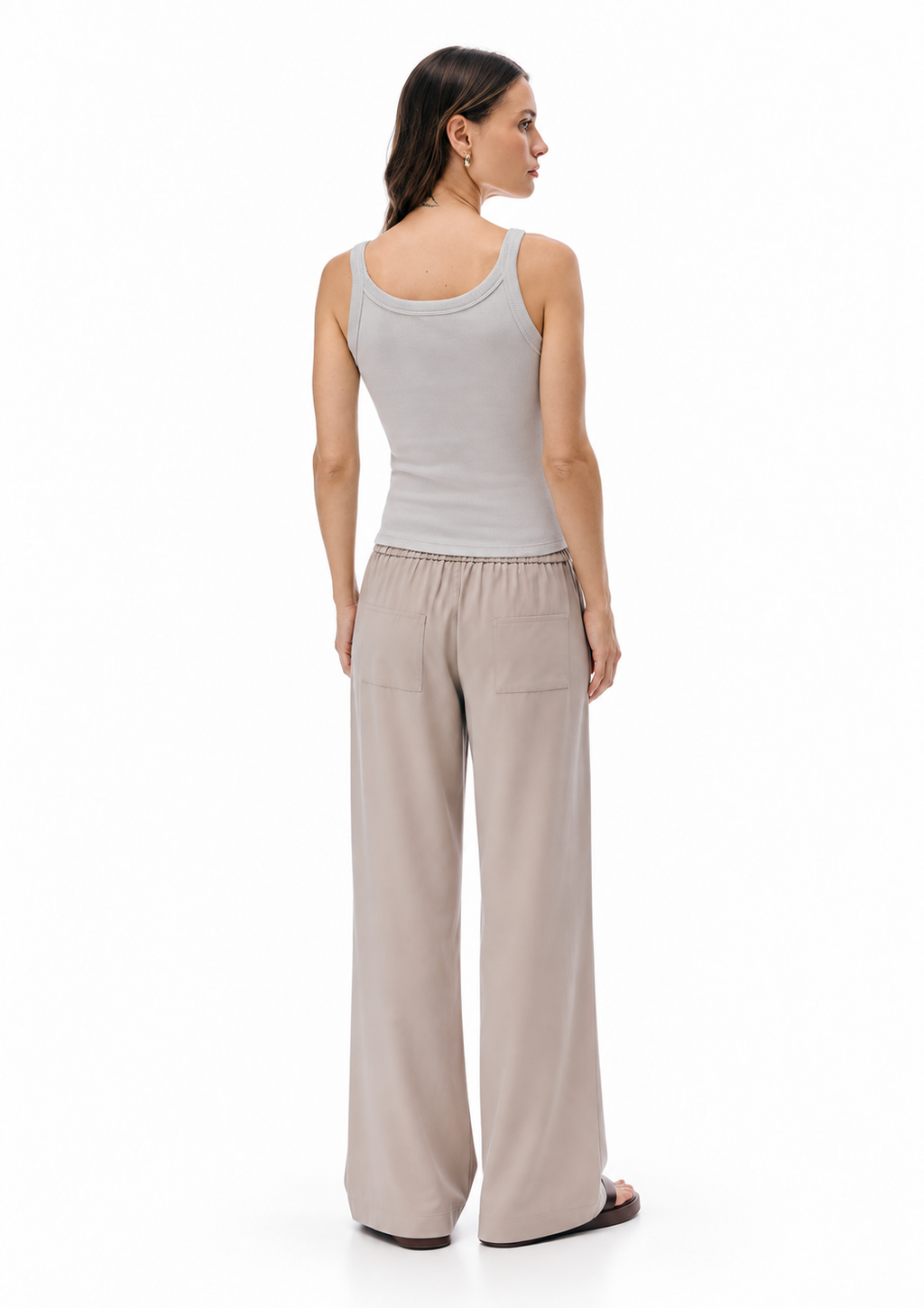 Regata Básica Slim Rib Feminino Hering - Cinza