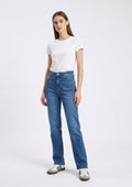 Calça Jeans Wide Leg Shop 5 Denim Feminina- Azul