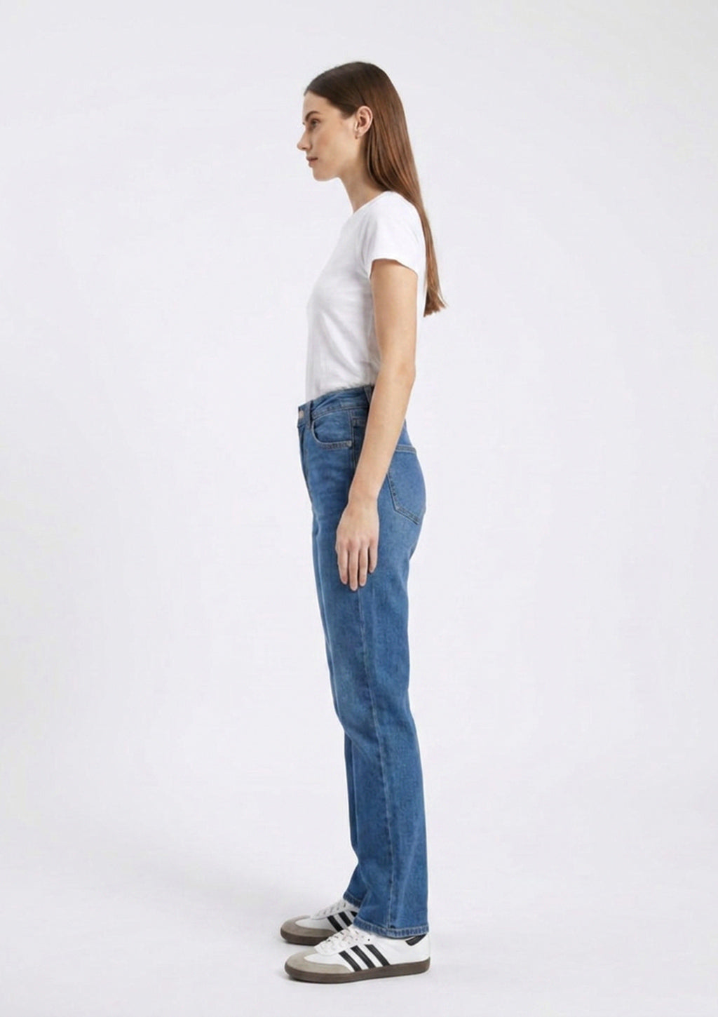 Calça Jeans Wide Leg Shop 5 Denim Feminina- Azul