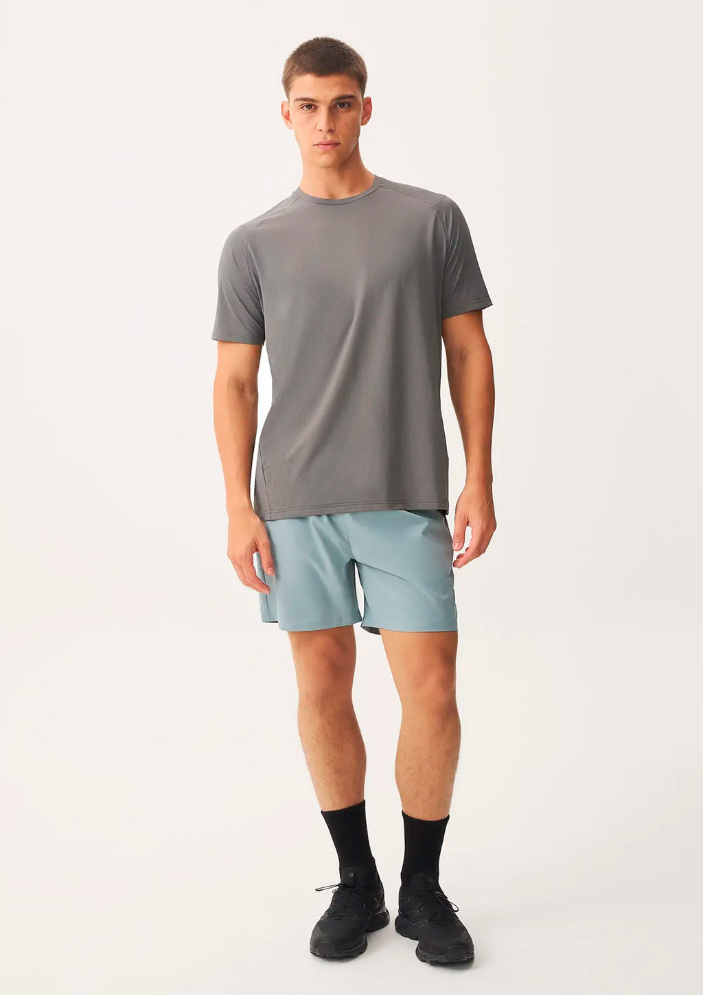 Camiseta Manga Curta Hering HIIT Masculina - Cinza