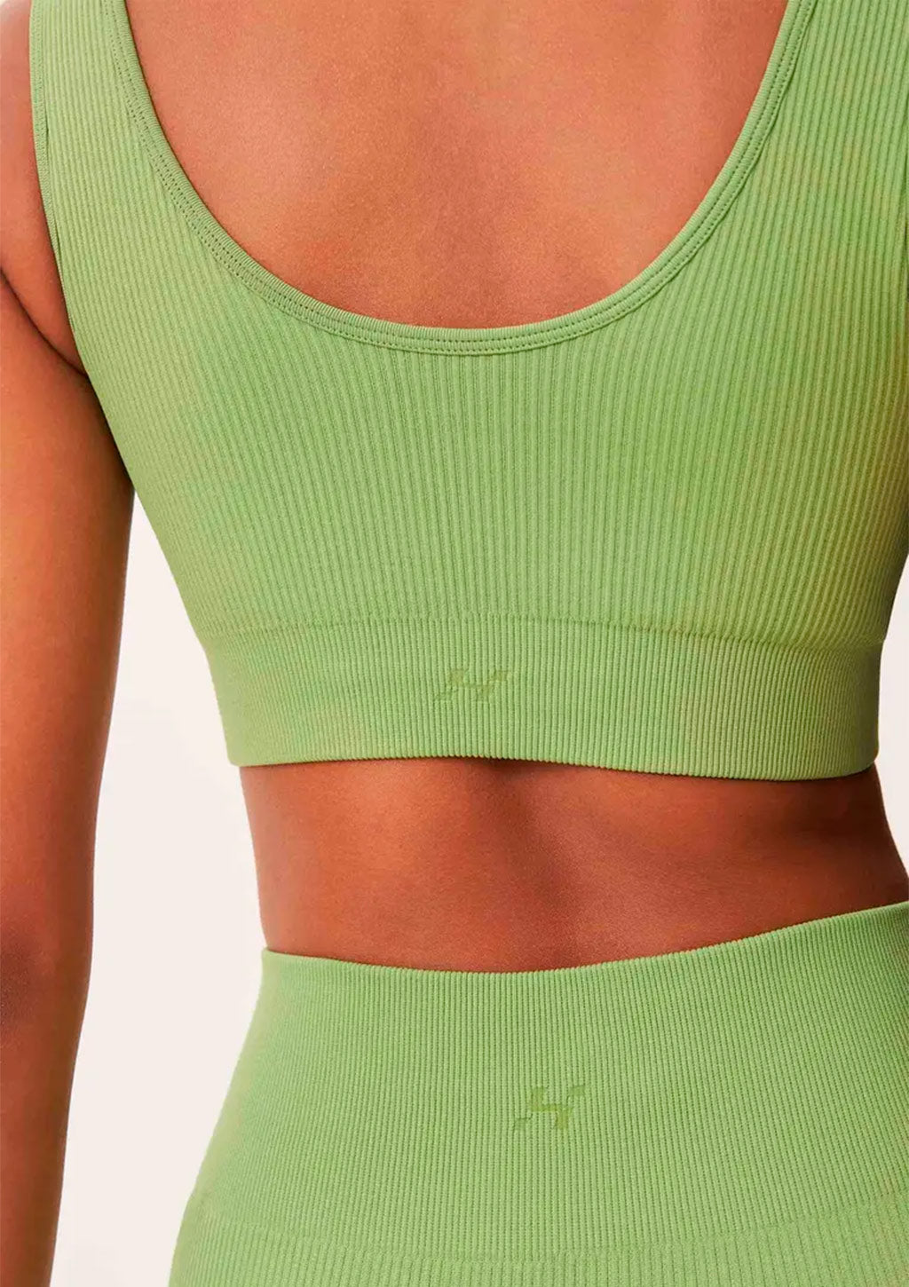 Top Esportivo Canelado Hering Sem Costura Feminino - Verde