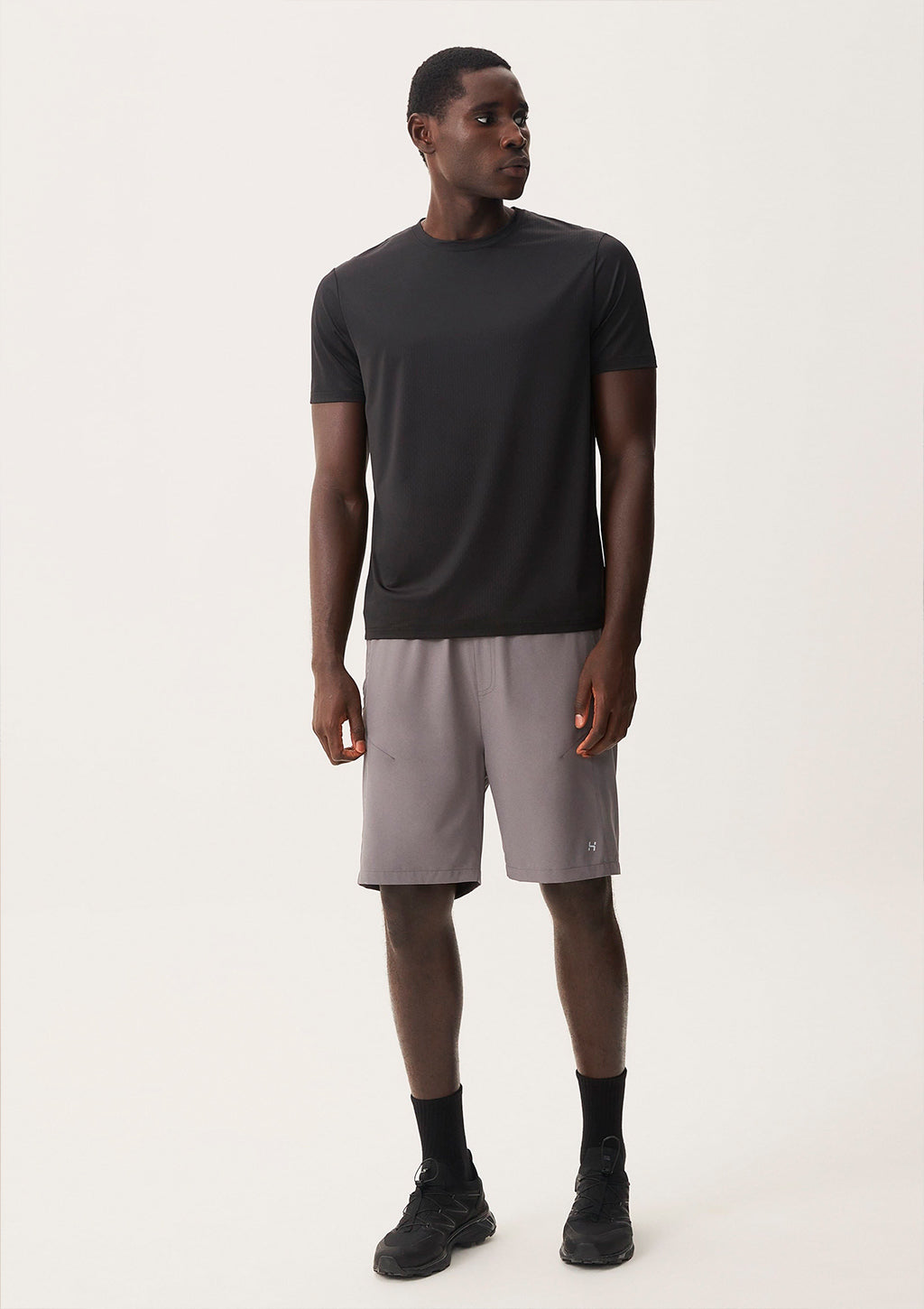 Bermuda Esportiva Com Recorte Hering Masculina - Cinza