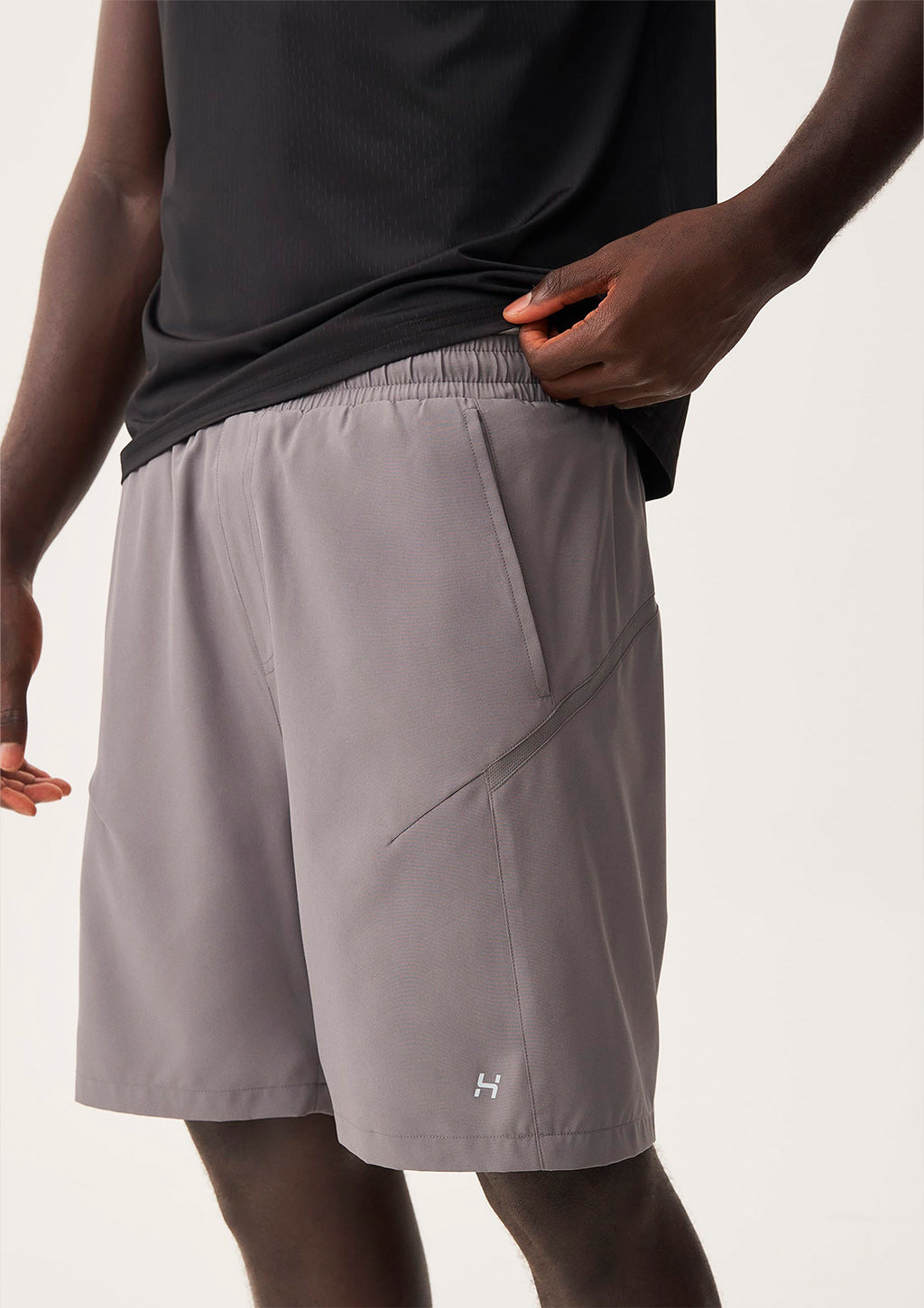 Bermuda Esportiva Com Recorte Hering Masculina - Cinza