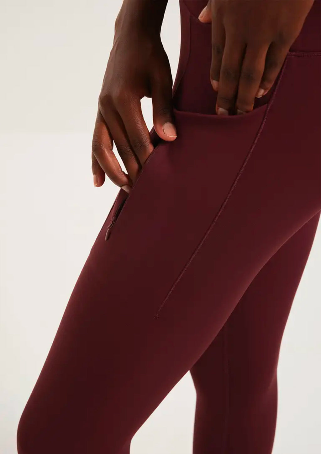 Calça Legging Esportiva Hering Corte À Laser Feminina - Vinho