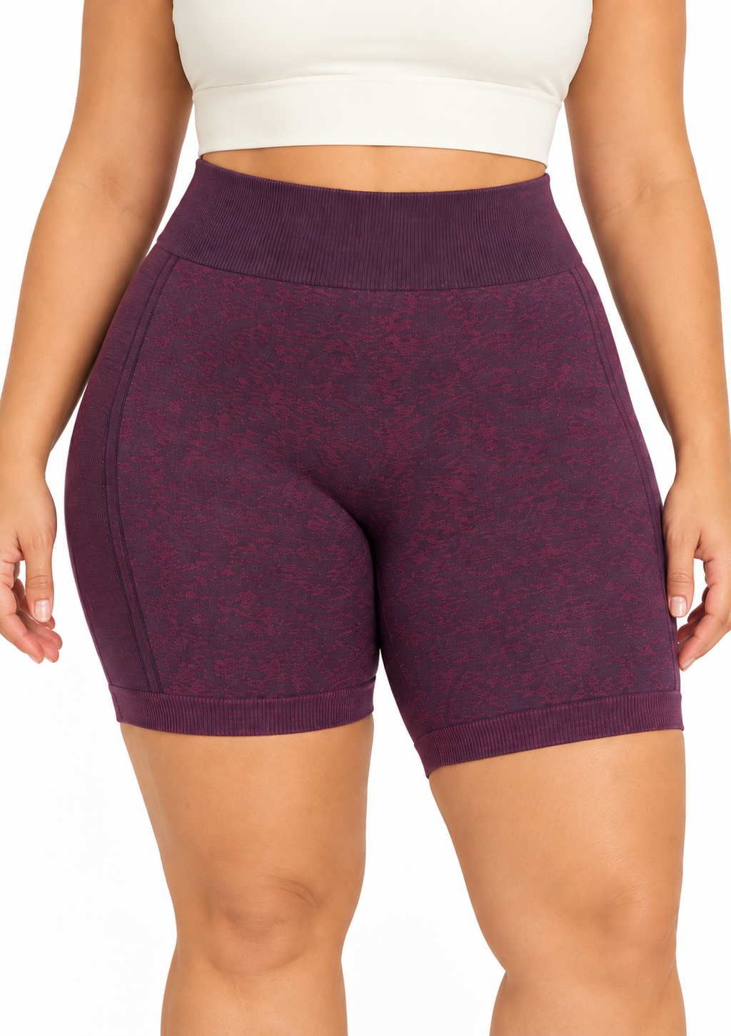 Shorts Fitness Jacquard Feminino Zee Rucci - Bordô