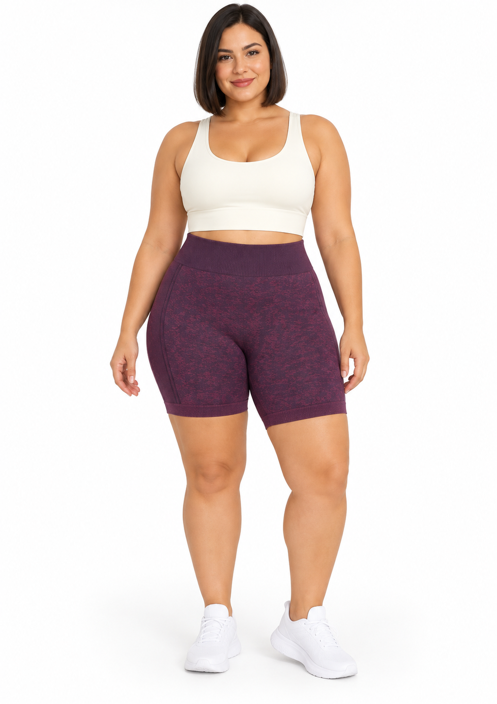 Shorts Fitness Jacquard Feminino Zee Rucci - Bordô