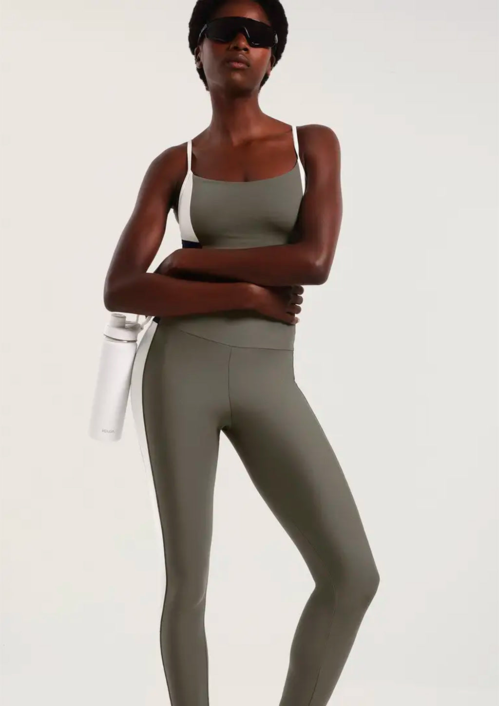 Calça Legging Tricolor Hering UV 50+ Feminina - Verde