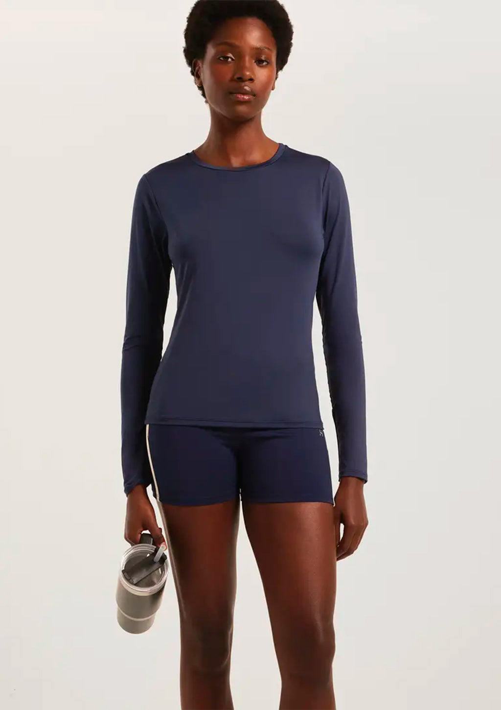 Camiseta Manga Longa Esportiva Hering Proteção UV Feminina - Azul