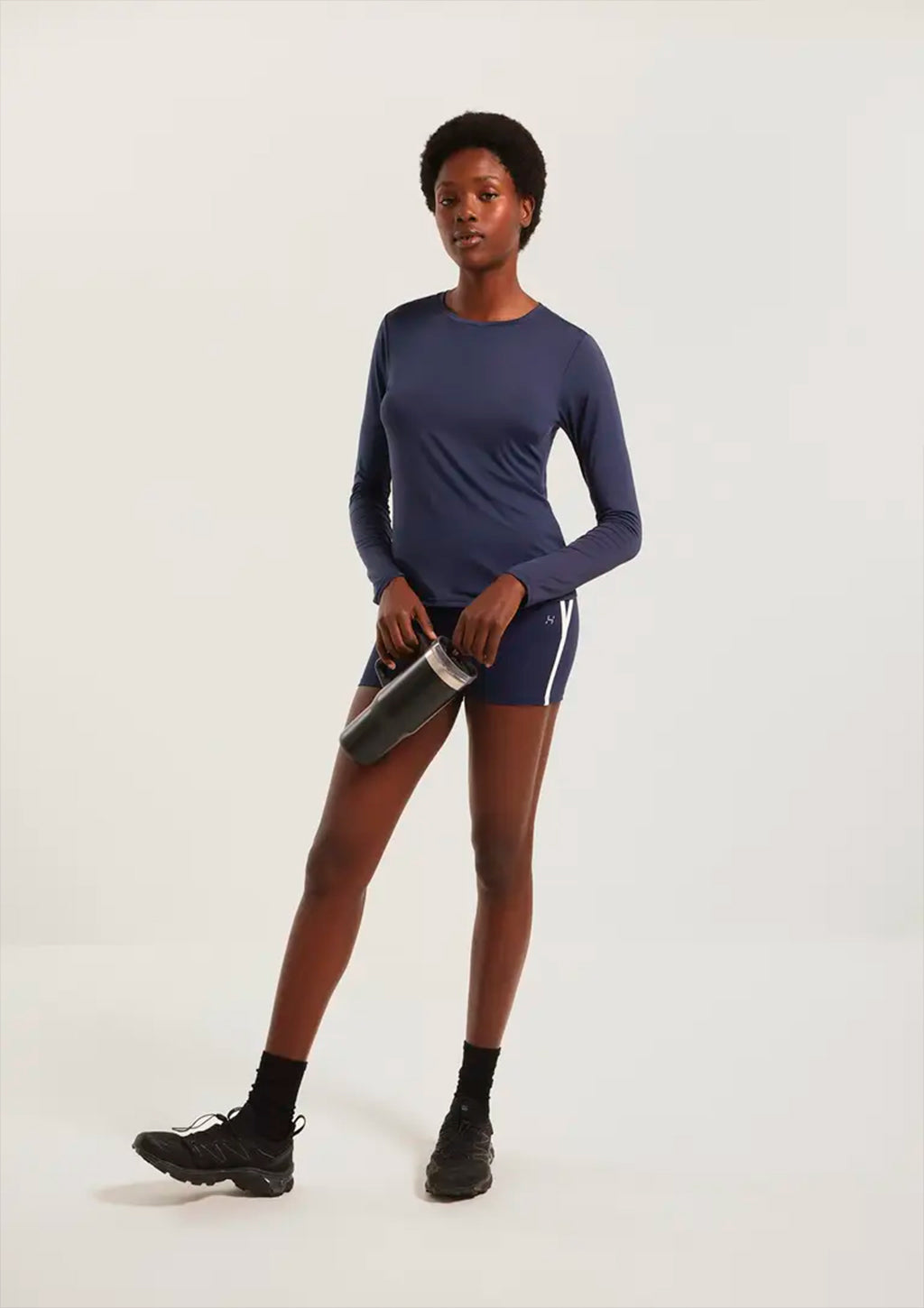Camiseta Manga Longa Esportiva Hering Proteção UV Feminina - Azul