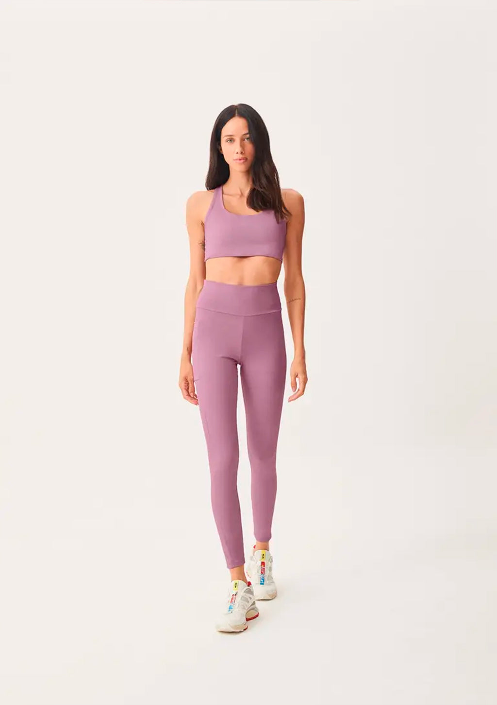 Calça Legging Esportiva Hering Com Fio Lycra Feminina - Rosa