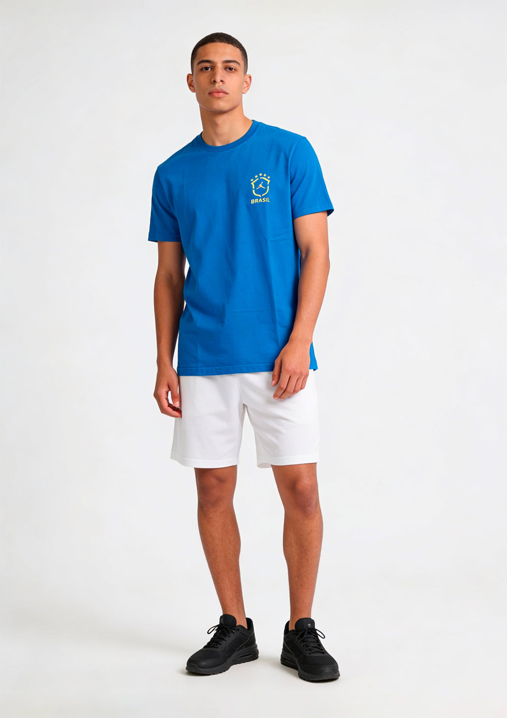 Camiseta Manga Curta Masculina Azul Brasil Nike