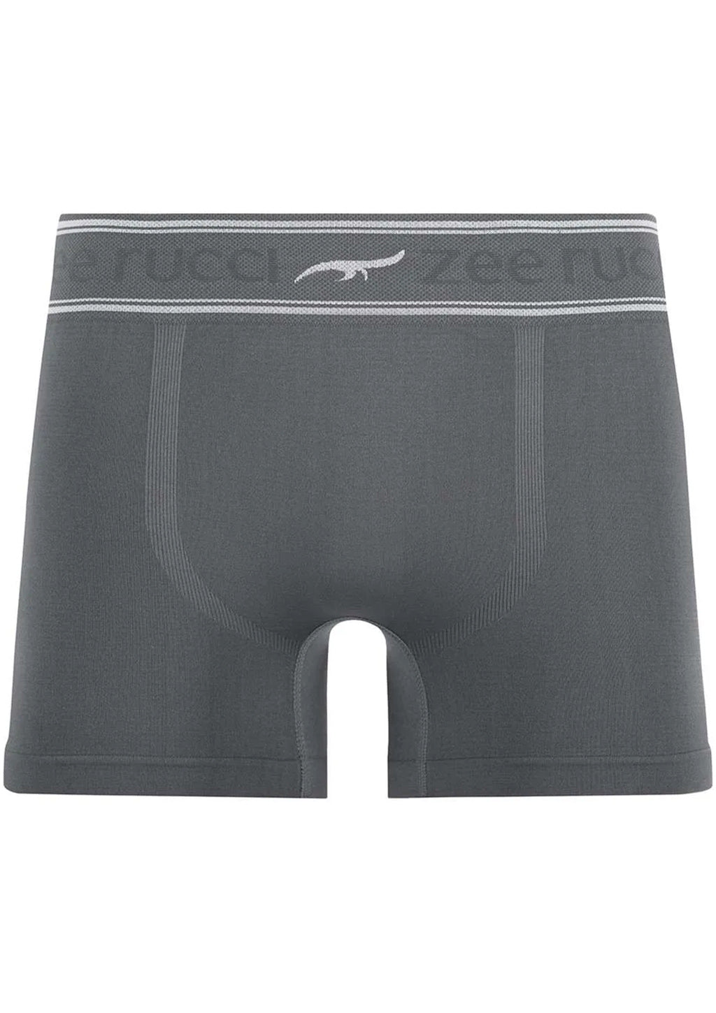 Cueca Boxer Sem Costura Com Cós Listrado Zee Rucci Masculino - Cinza