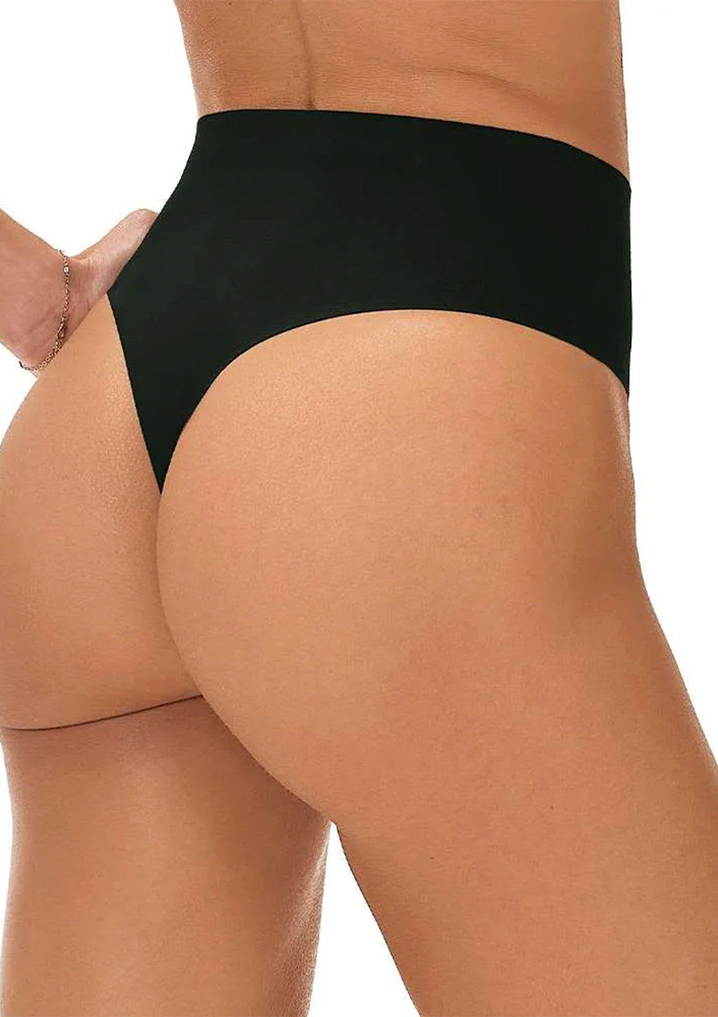 Calcinha Fio Dental Cós Alto Laser Termofusionado Zee Rucci Feminina - Preto