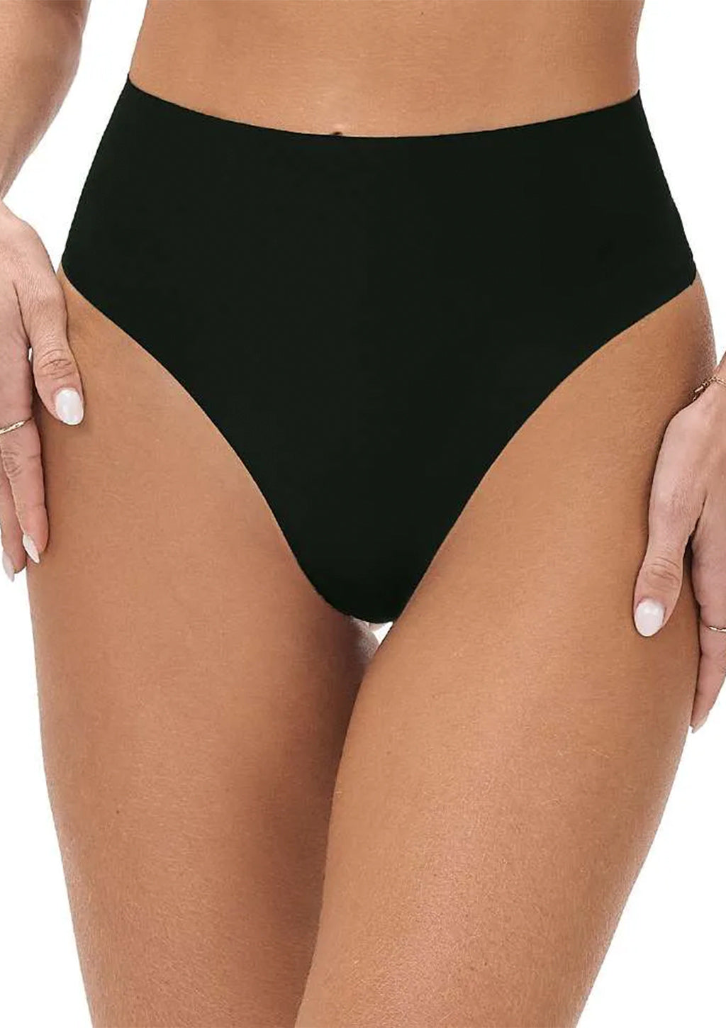 Calcinha Fio Dental Cós Alto Laser Termofusionado Zee Rucci Feminina - Preto