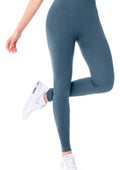 Calça Legging Fitness Jacquard Zee Rucci Sem Costura Feminino - Azul Índigo