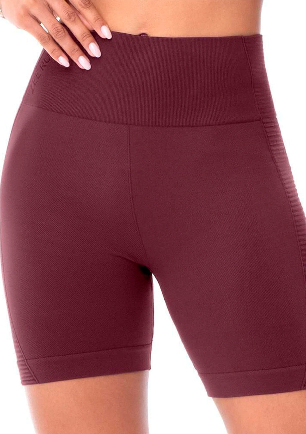 Bermuda Fitness Sem Costura Zee Rucci Feminino - Vinho